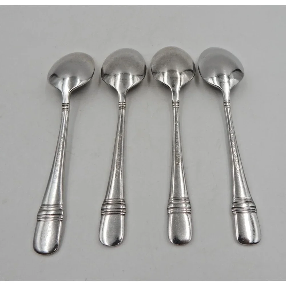 Oneida ASTRAGAL Heirloom 18/10 Oval Teaspoon 6 Inch Flatware Set of 4